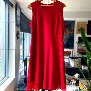 Elie Tahari Red Lace Dress ❤️ US8